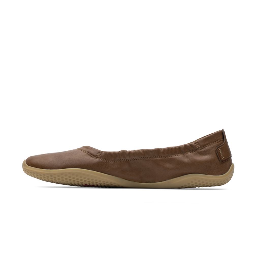 Vivobarefoot Primus Asana Yin Ballerina Leather Womens Tan 4  - OzBarefoot