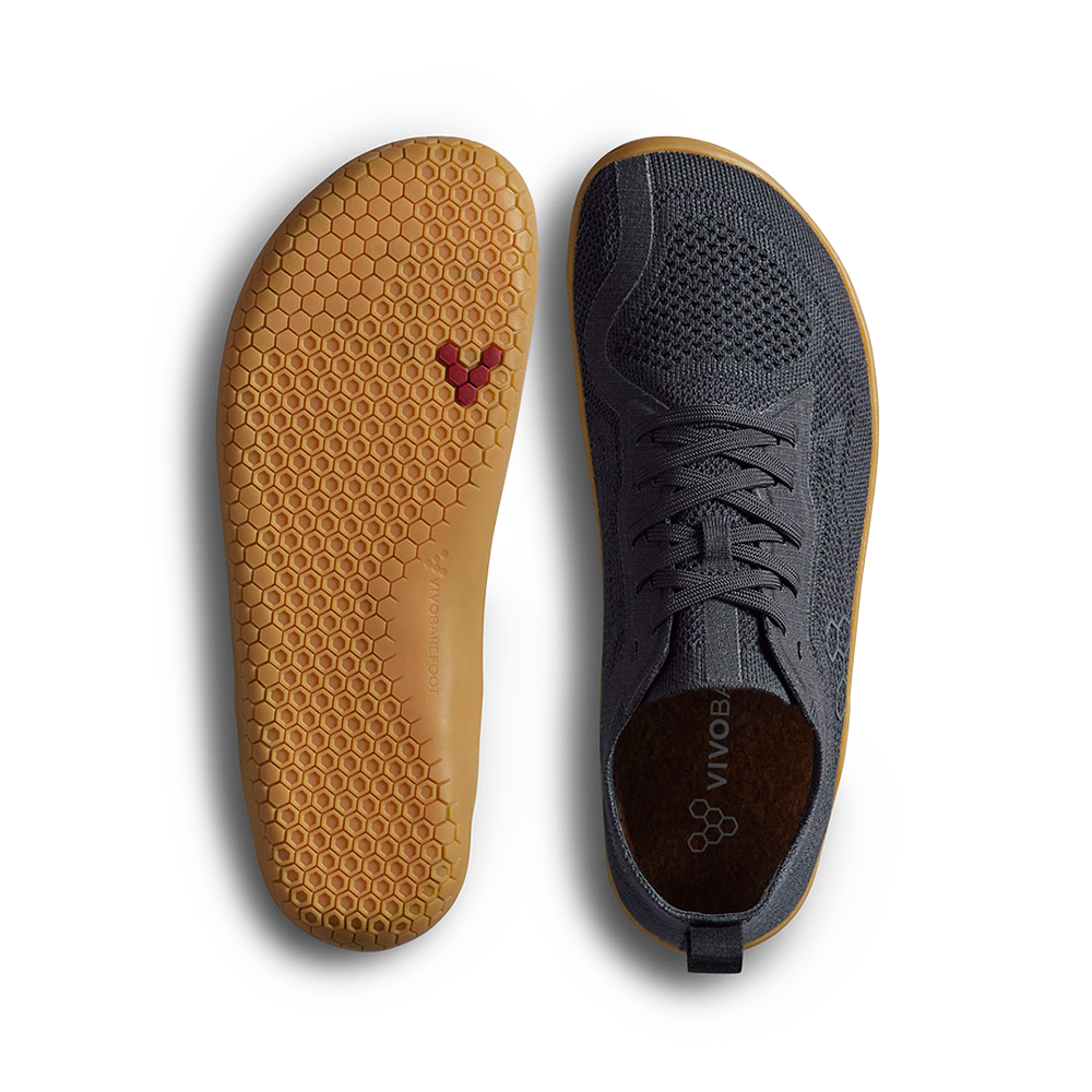 Vivobarefoot Primus Lite Knit Natural Mens Eclipse 8  - OzBarefoot
