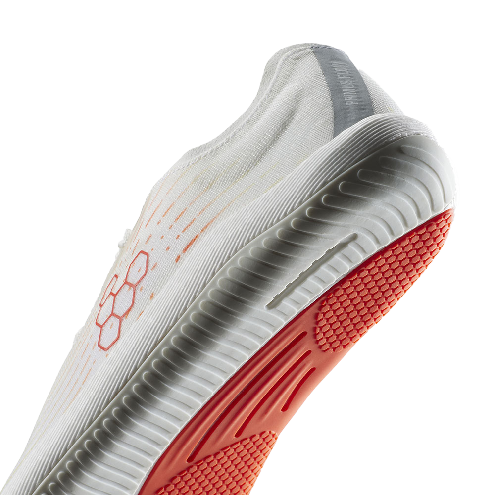 Vivobarefoot Primus Flow Mens Bright White/ Neon Orange 8  - OzBarefoot