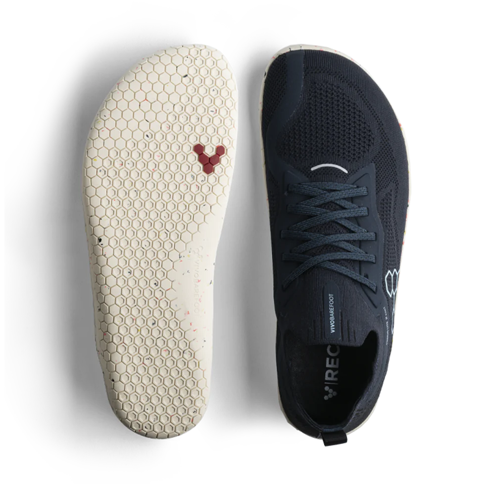 Top view - Vivobarefoot Primus Lite Knit Mens Midnight - Ozbarefoot