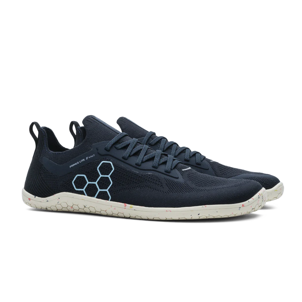 Pair - Vivobarefoot Primus Lite Knit Mens Midnight - Ozbarefoot