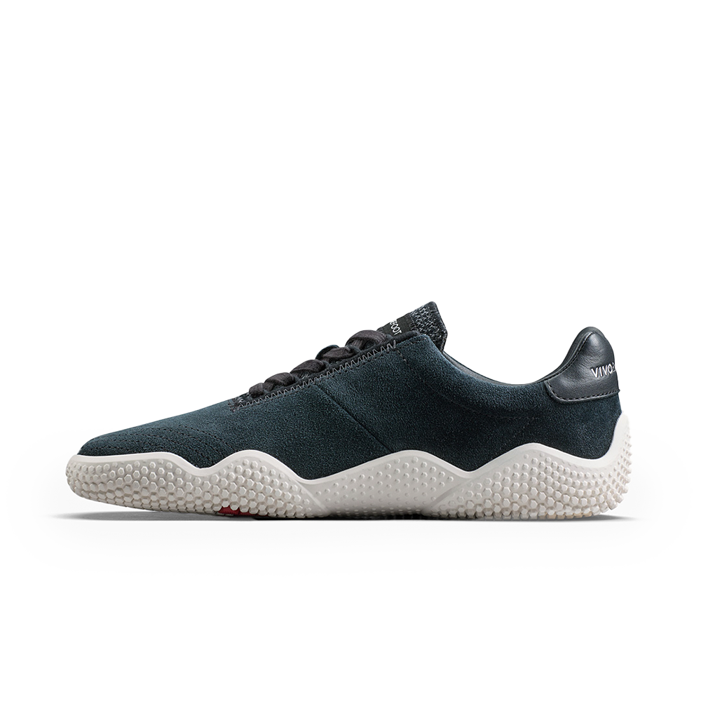 Vivobarefoot Motus Studio Sneaker Leather Womens Obsidian/White