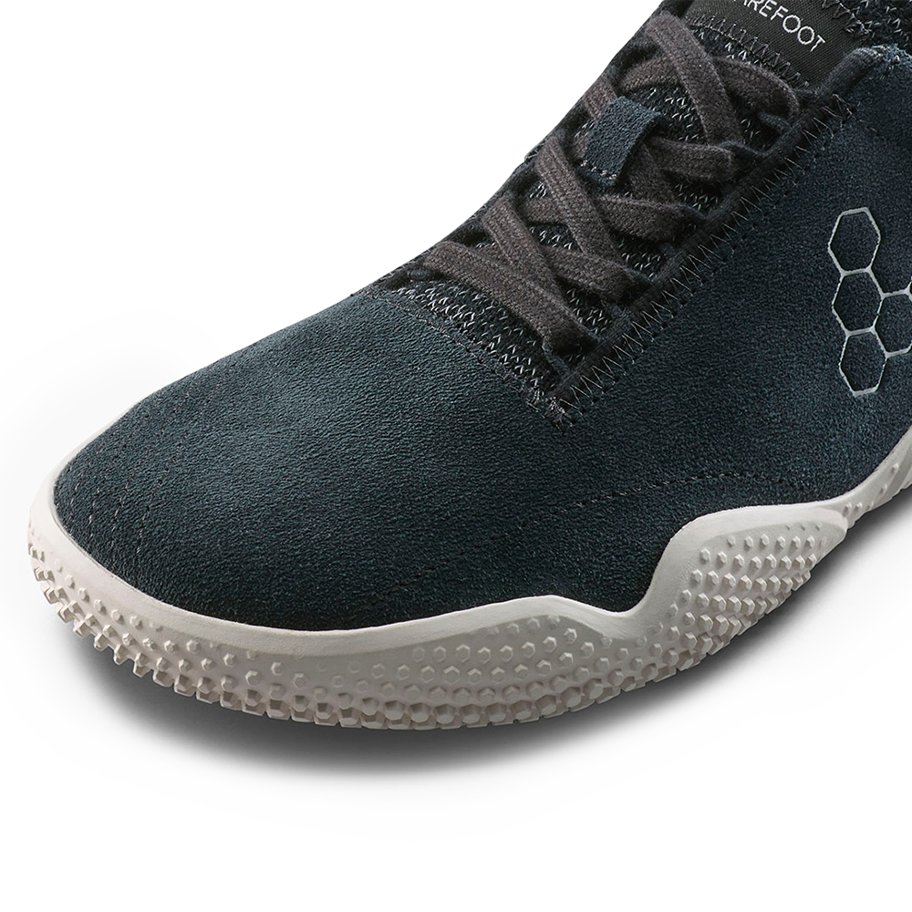 Vivobarefoot Motus Studio Sneaker Leather Womens Obsidian/White
