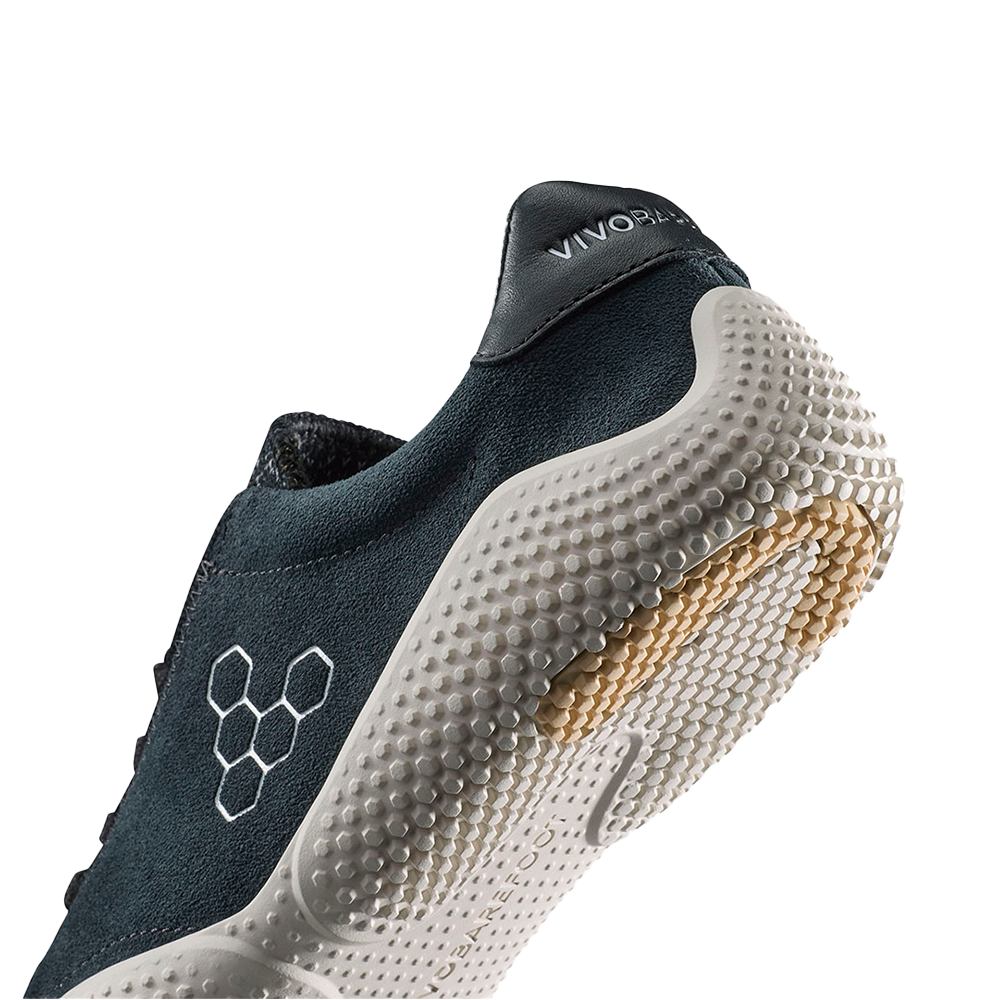 Vivobarefoot Motus Studio Sneaker Leather Womens Obsidian/White