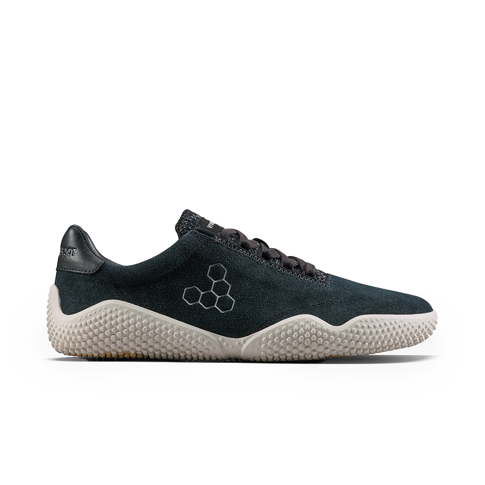 Vivobarefoot Motus Studio Sneaker Leather Womens Obsidian/White