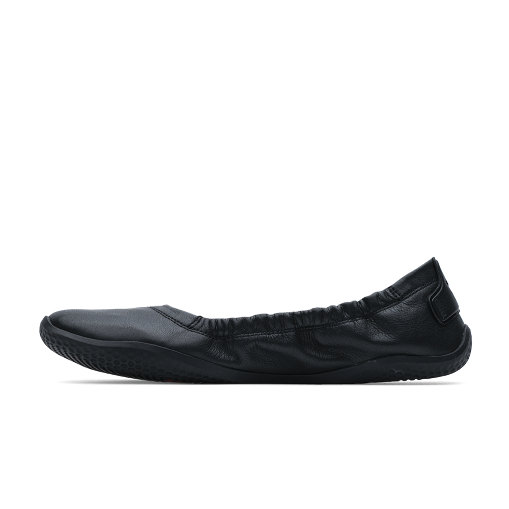 Vivobarefoot Primus Asana Yin Ballerina Leather Womens Obsidian 4  - OzBarefoot