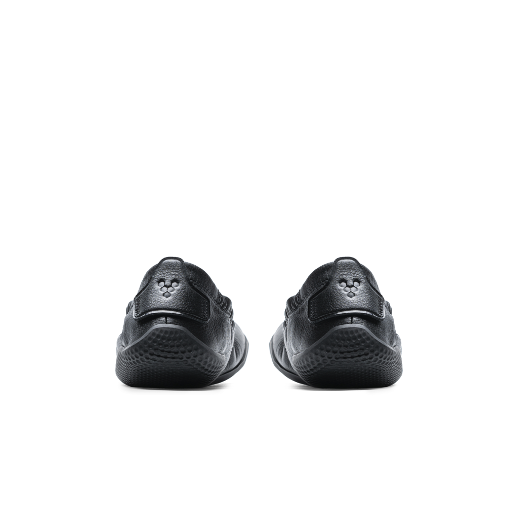 Vivobarefoot Primus Asana Yin Ballerina Leather Womens Obsidian 5  - OzBarefoot