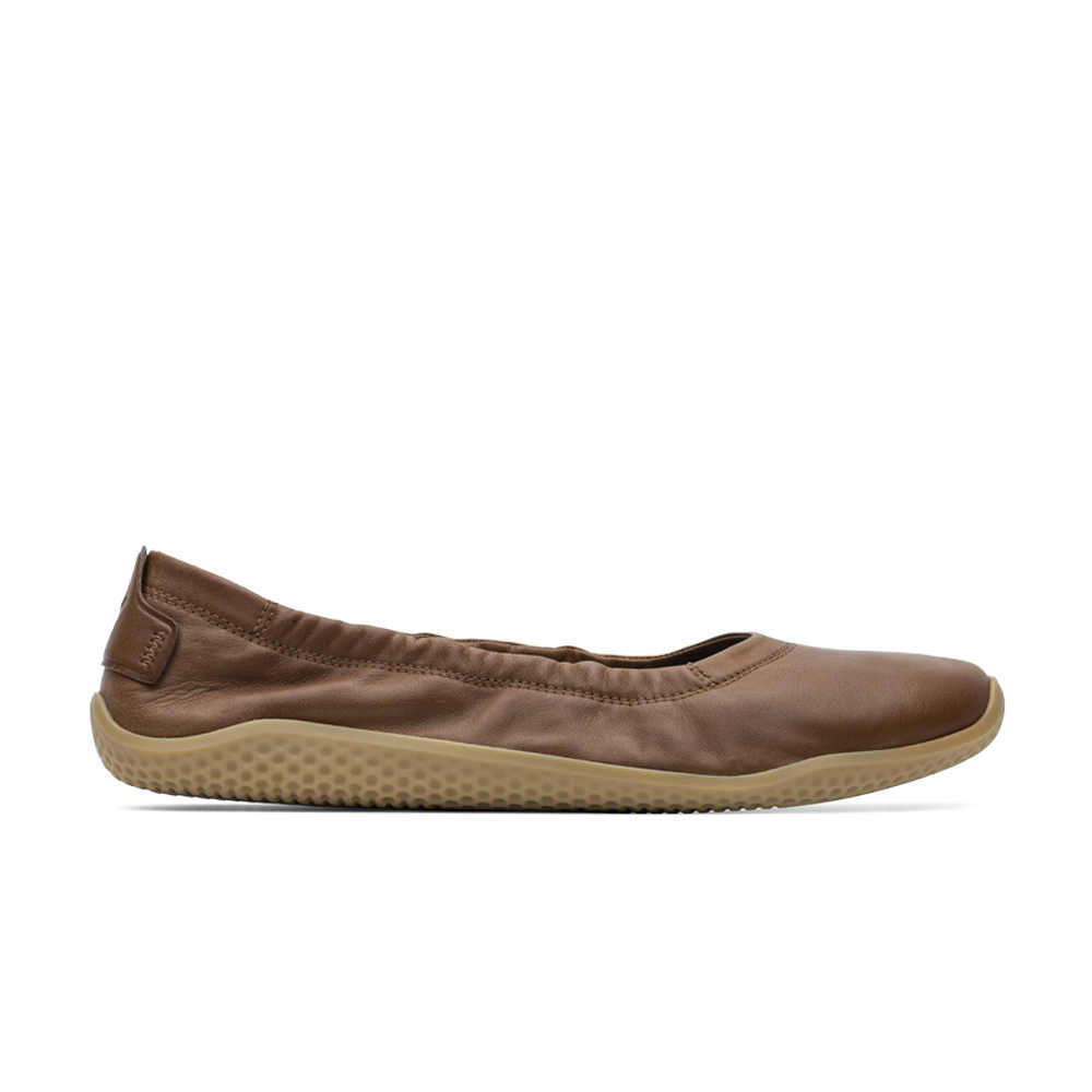 Vivobarefoot Primus Asana Yin Ballerina Leather Womens Tan 1  - OzBarefoot