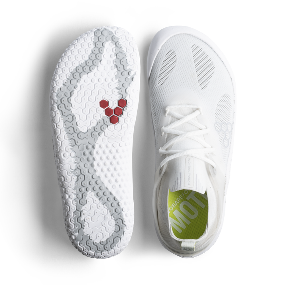 Vivobarefoot Motus Strength Womens Bright White/Grey 3  - OzBarefoot