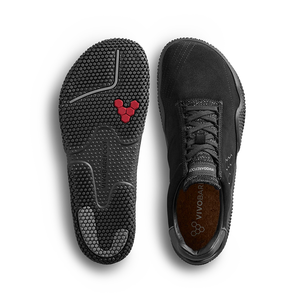 Vivobarefoot Motus Studio Sneaker Leather Mens Obsidian