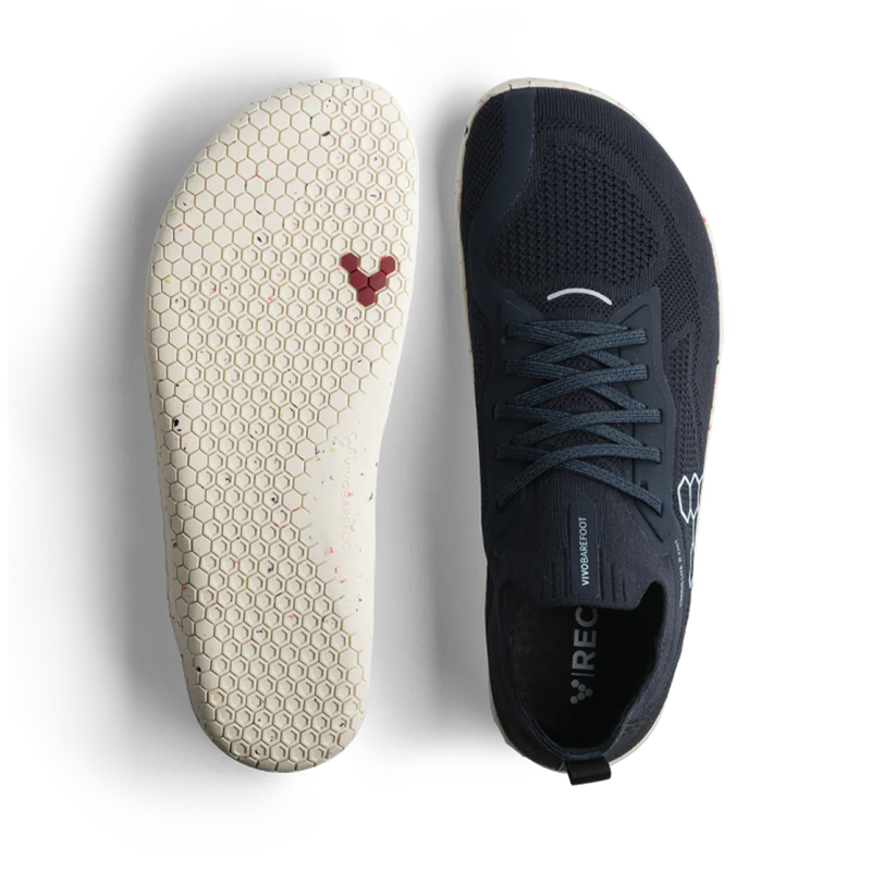 Top view - Vivobarefoot Primus Lite Knit Mens Midnight - Ozbarefoot