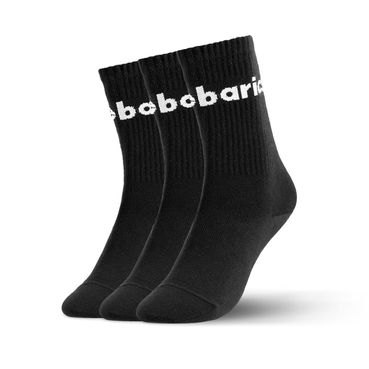 Barebarics - Barefoot Socks - Crew - Black - Big logo - 3 pack 1  - OzBarefoot