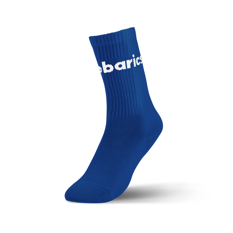 Barebarics - Barefoot Socks - Crew - Cobalt Blue - Big logo - 3 pack 2  - OzBarefoot