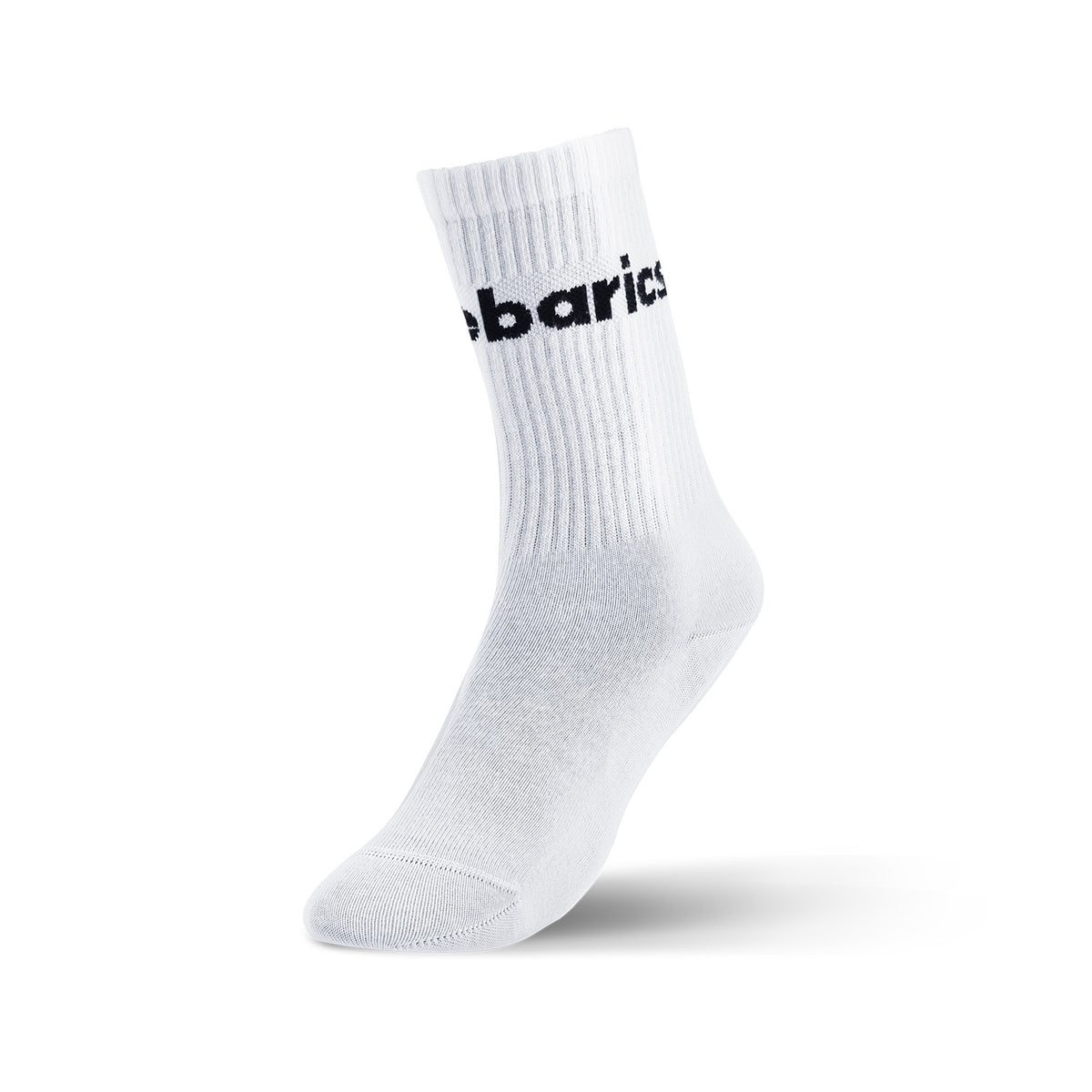 Barebarics - Barefoot Socks - Crew - White - Big logo - 3 pack 3  - OzBarefoot