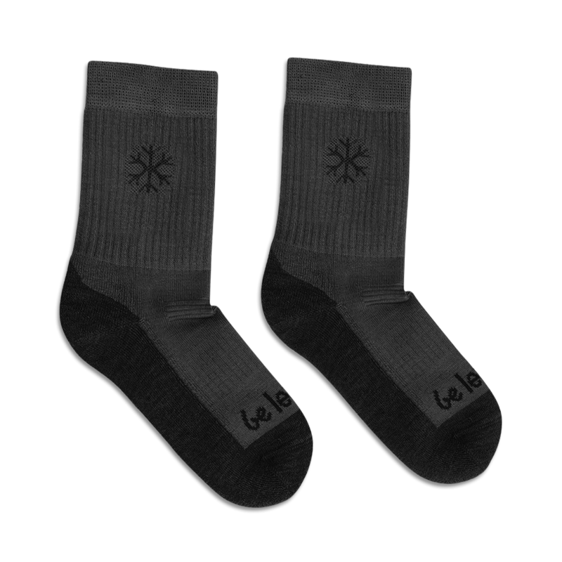 Kids barefoot Socks Be Lenka Kids - Crew - Merino Wool - Grey