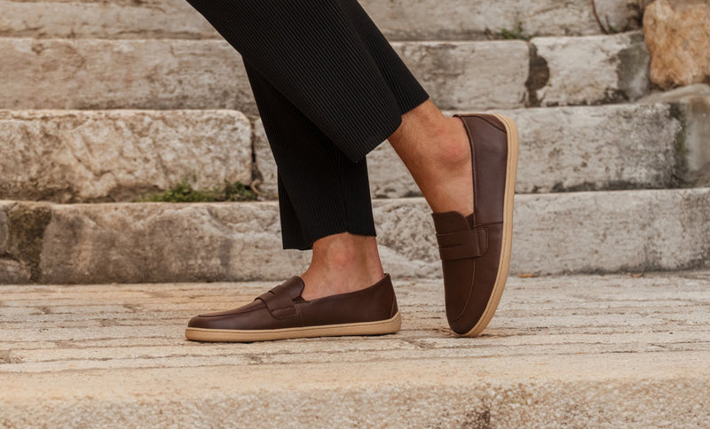 Barefoot Moccasins Be Lenka Buena - Dark Brown & Beige  (LAST PAIRS) 3  - OzBarefoot
