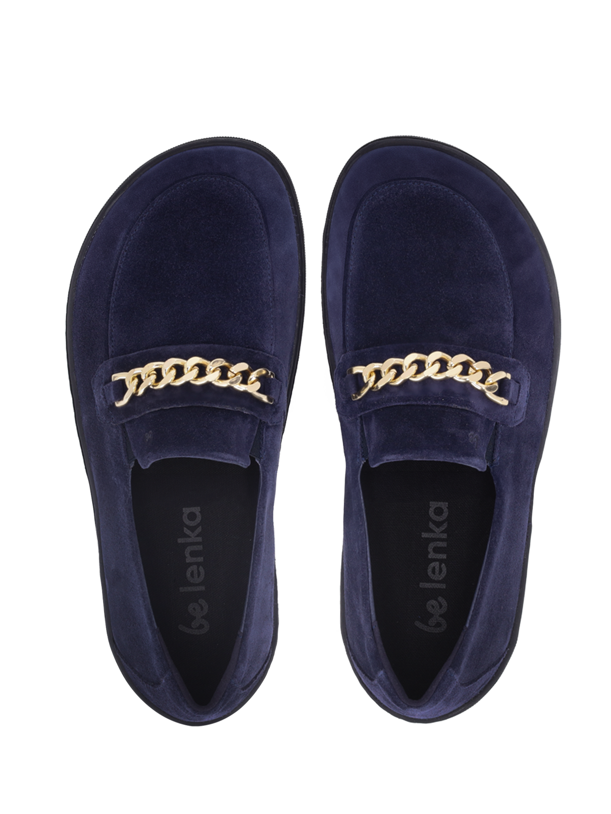 Barefoot Moccasins Be Lenka Prestage - Navy & Gold (MENS) 4  - OzBarefoot