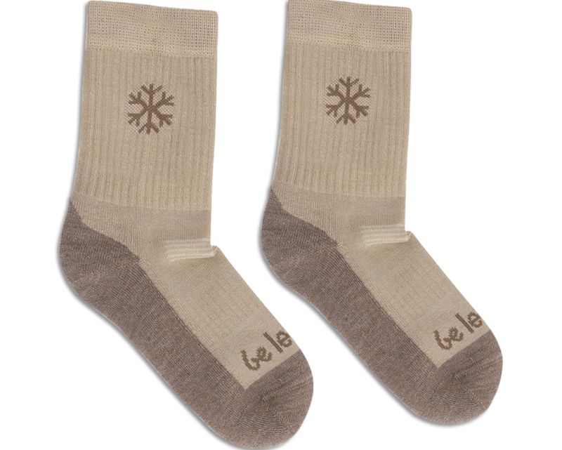 Kids barefoot Socks Be Lenka Kids - Crew - Merino Wool - Beige