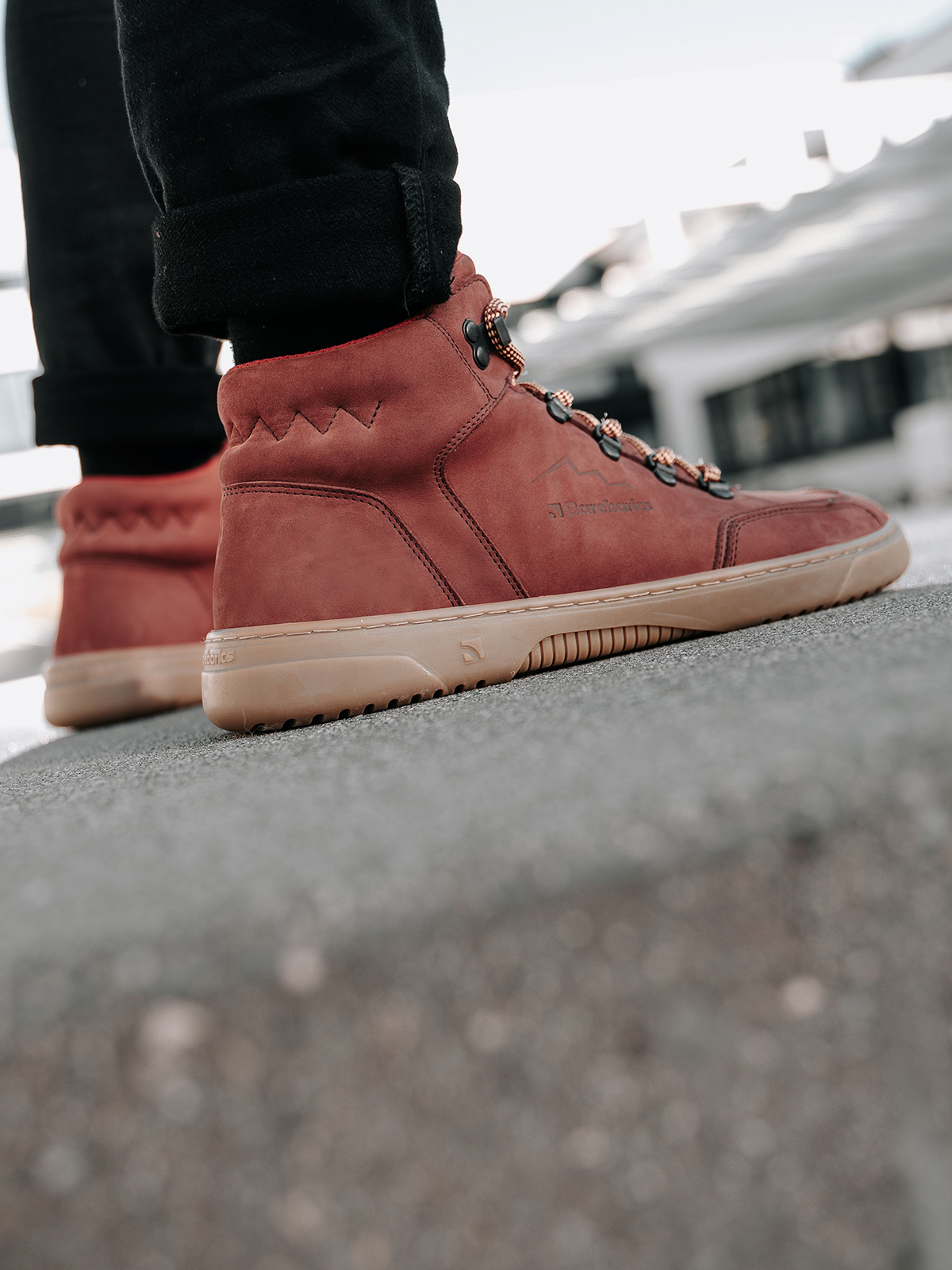 Barefoot Sneakers Barebarics Element - Clay Red (UNISEX) 8  - OzBarefoot