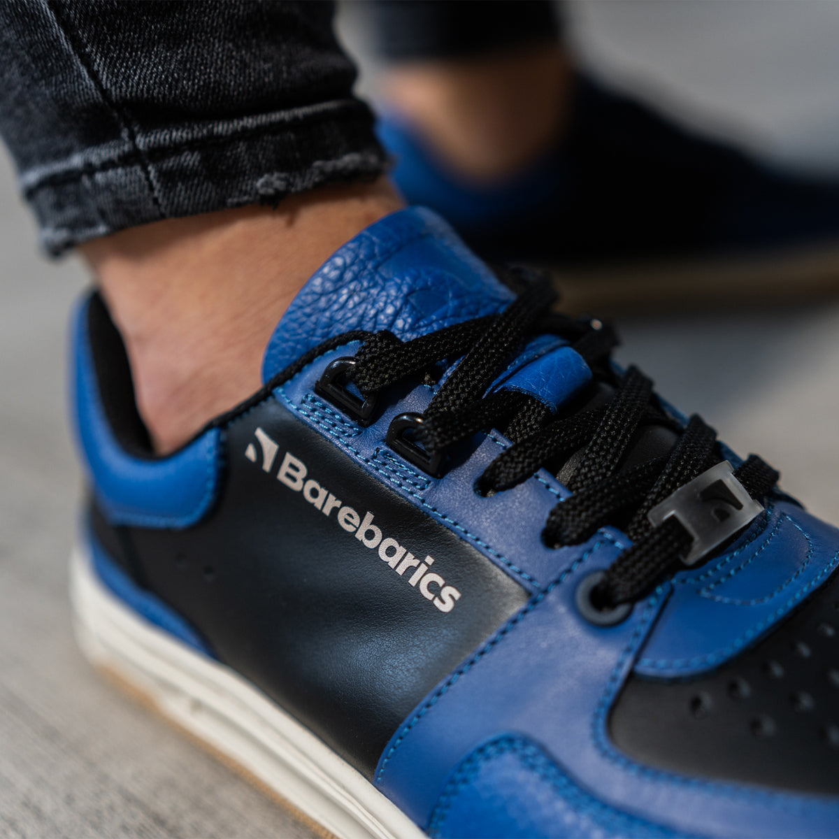 Barefoot Sneakers Barebarics Wave - Black & Blue 18  - OzBarefoot