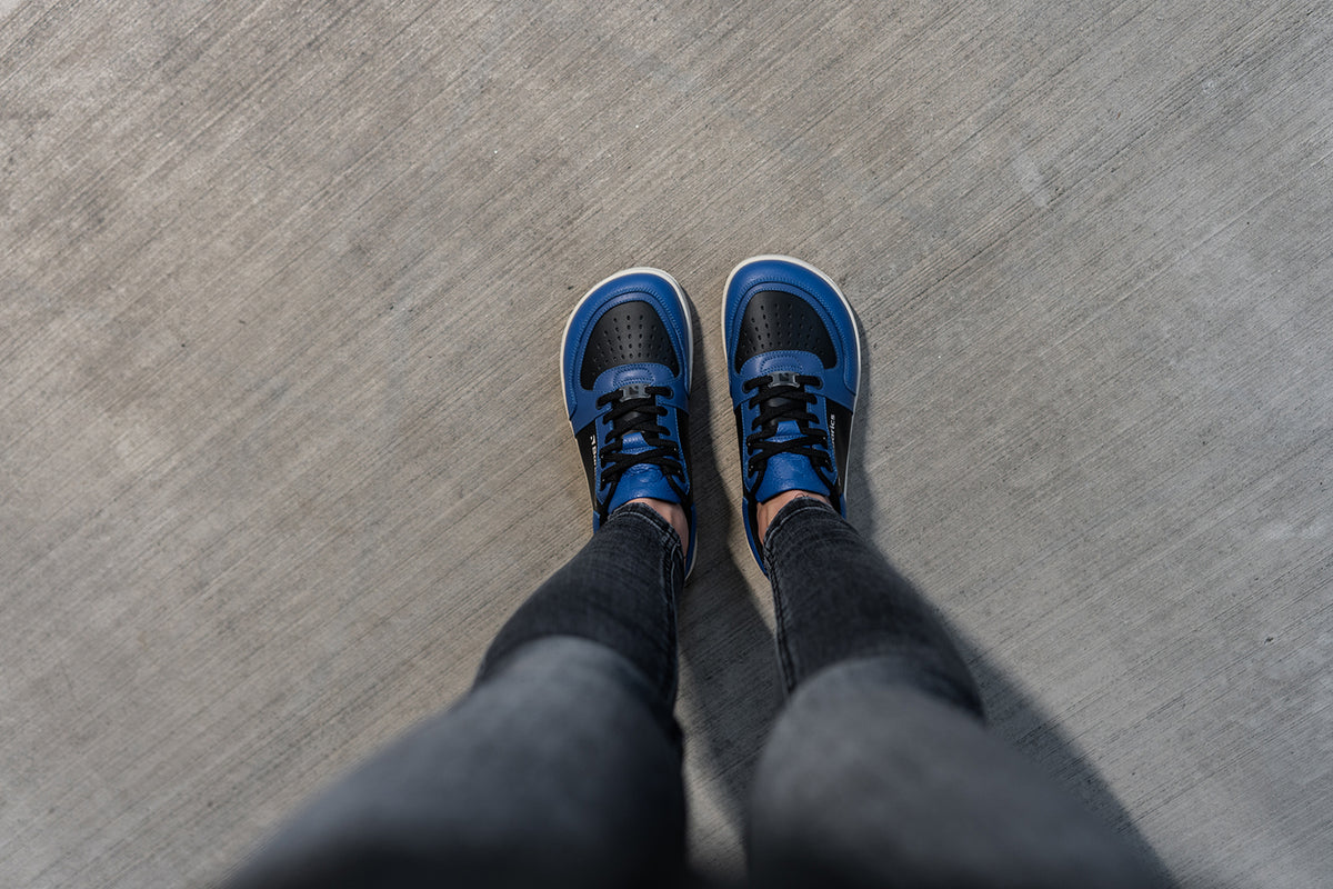 Barefoot Sneakers Barebarics Wave - Black & Blue 11  - OzBarefoot