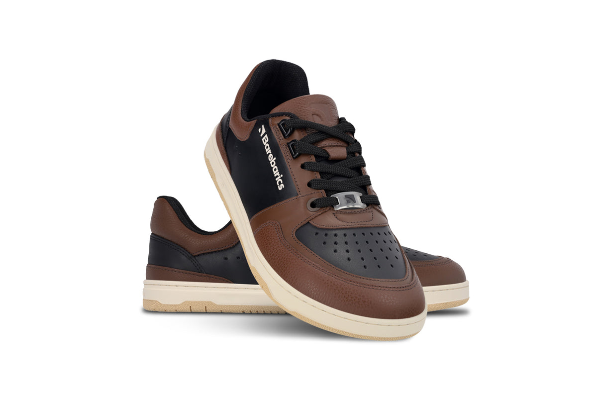 Barefoot Sneakers Barebarics Wave - Black & Dark Brown 2  - OzBarefoot