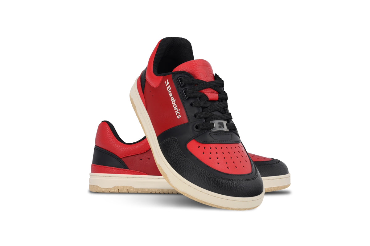 Barefoot Sneakers Barebarics Wave - Black & Red 2  - OzBarefoot