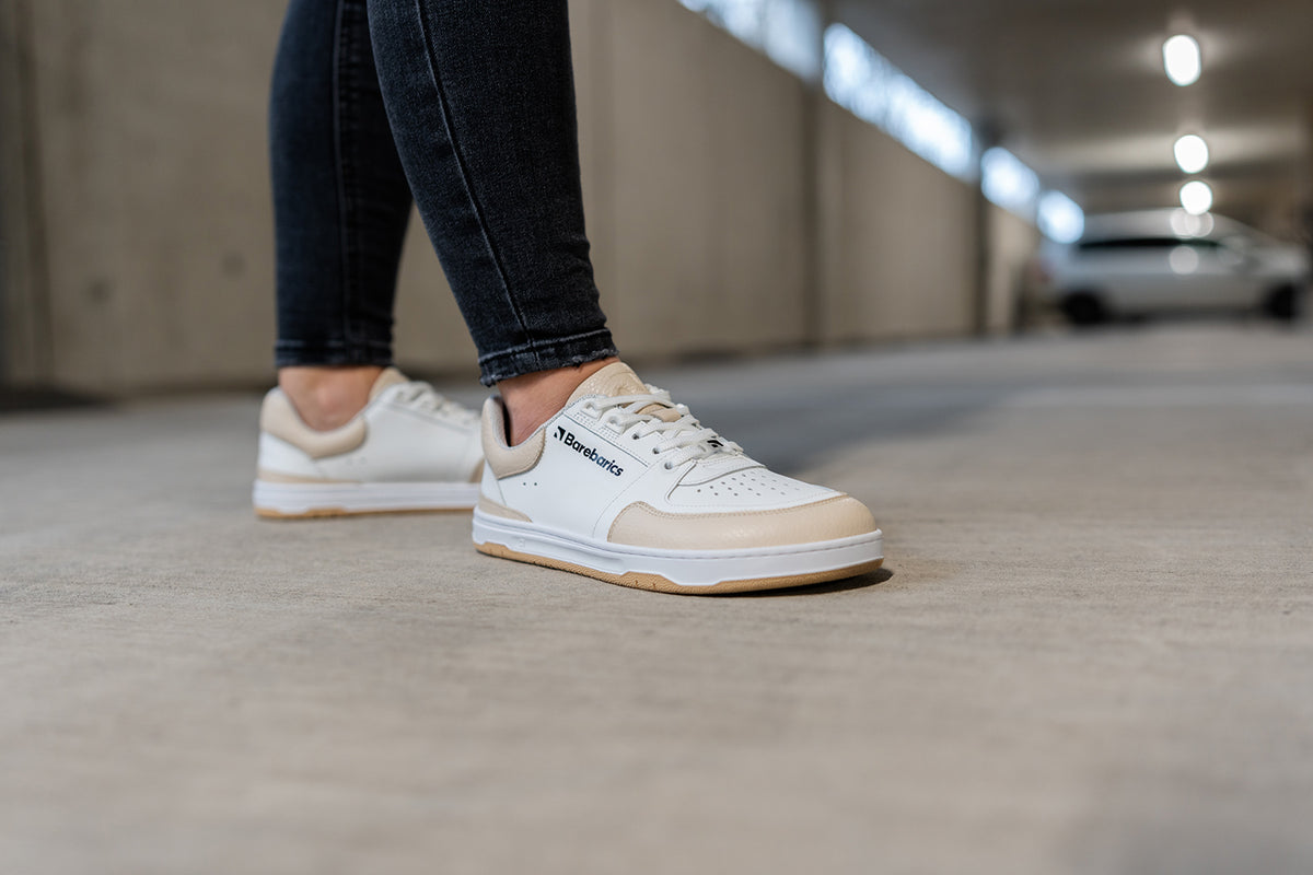 Barefoot Sneakers Barebarics Wave - White & Beige 4  - OzBarefoot