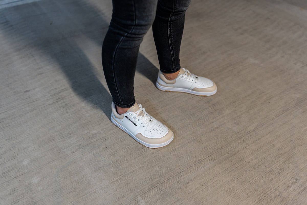 Barefoot Sneakers Barebarics Wave - White & Beige 7  - OzBarefoot