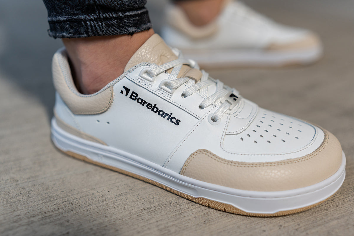 Barefoot Sneakers Barebarics Wave - White & Beige 19  - OzBarefoot
