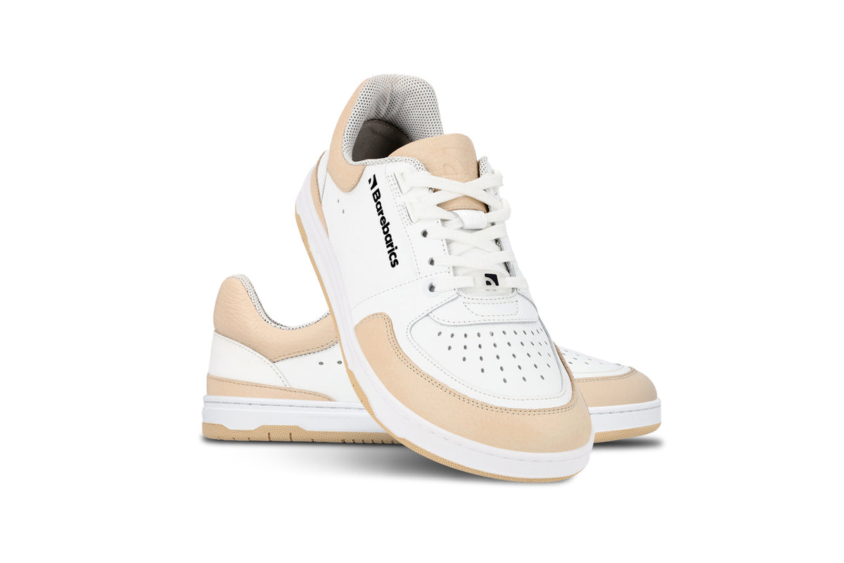 Barefoot Sneakers Barebarics Wave - White & Beige 2  - OzBarefoot
