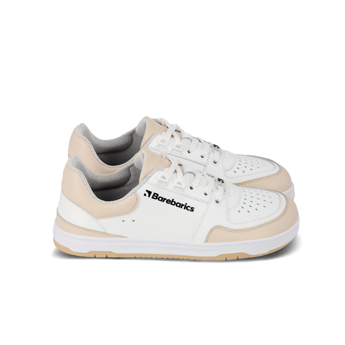 Barefoot Sneakers Barebarics Wave - White & Beige 8  - OzBarefoot
