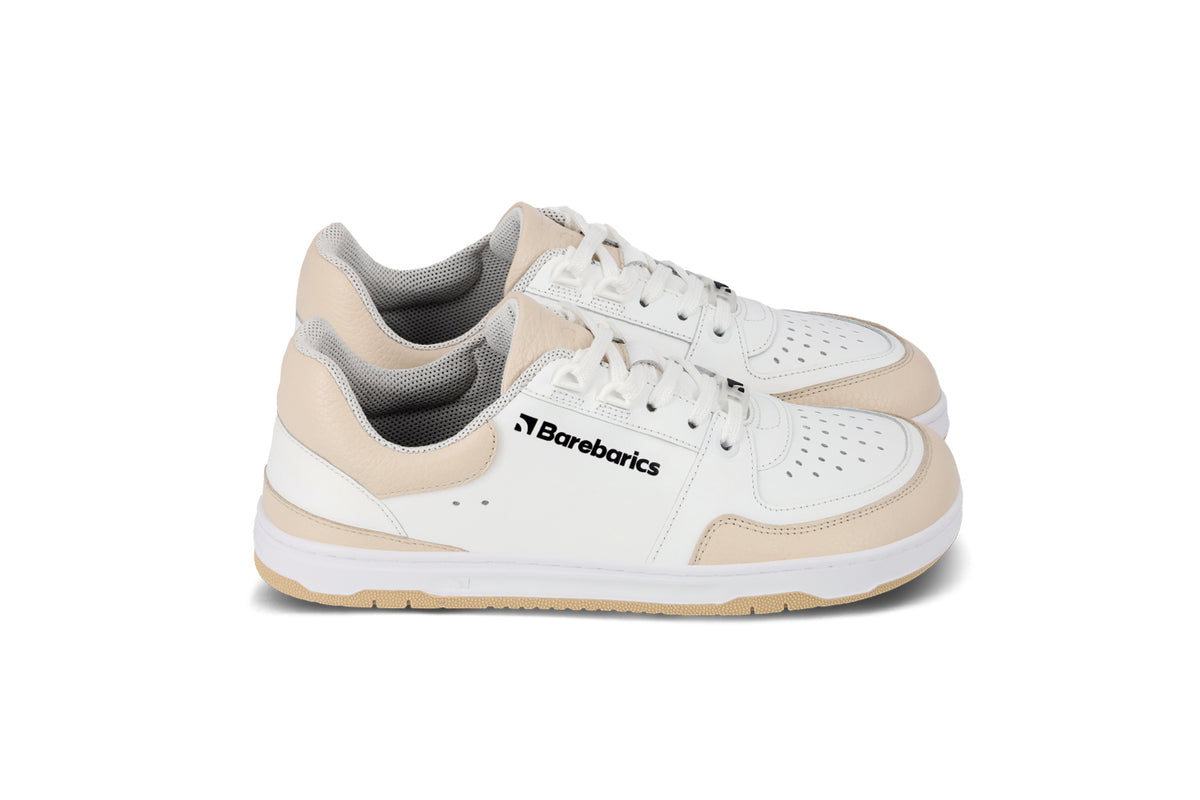 Barefoot Sneakers Barebarics Wave - White & Beige 9  - OzBarefoot