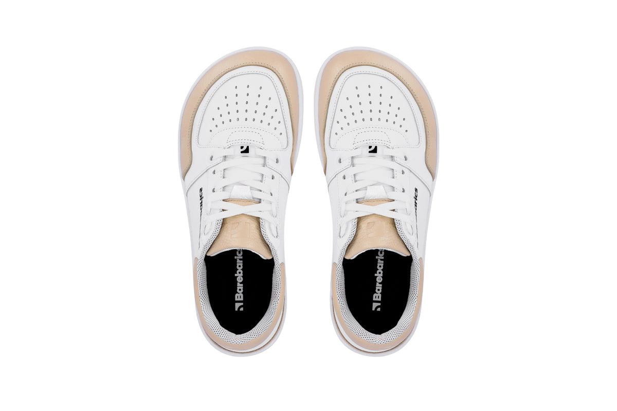 Barefoot Sneakers Barebarics Wave - White & Beige 21  - OzBarefoot