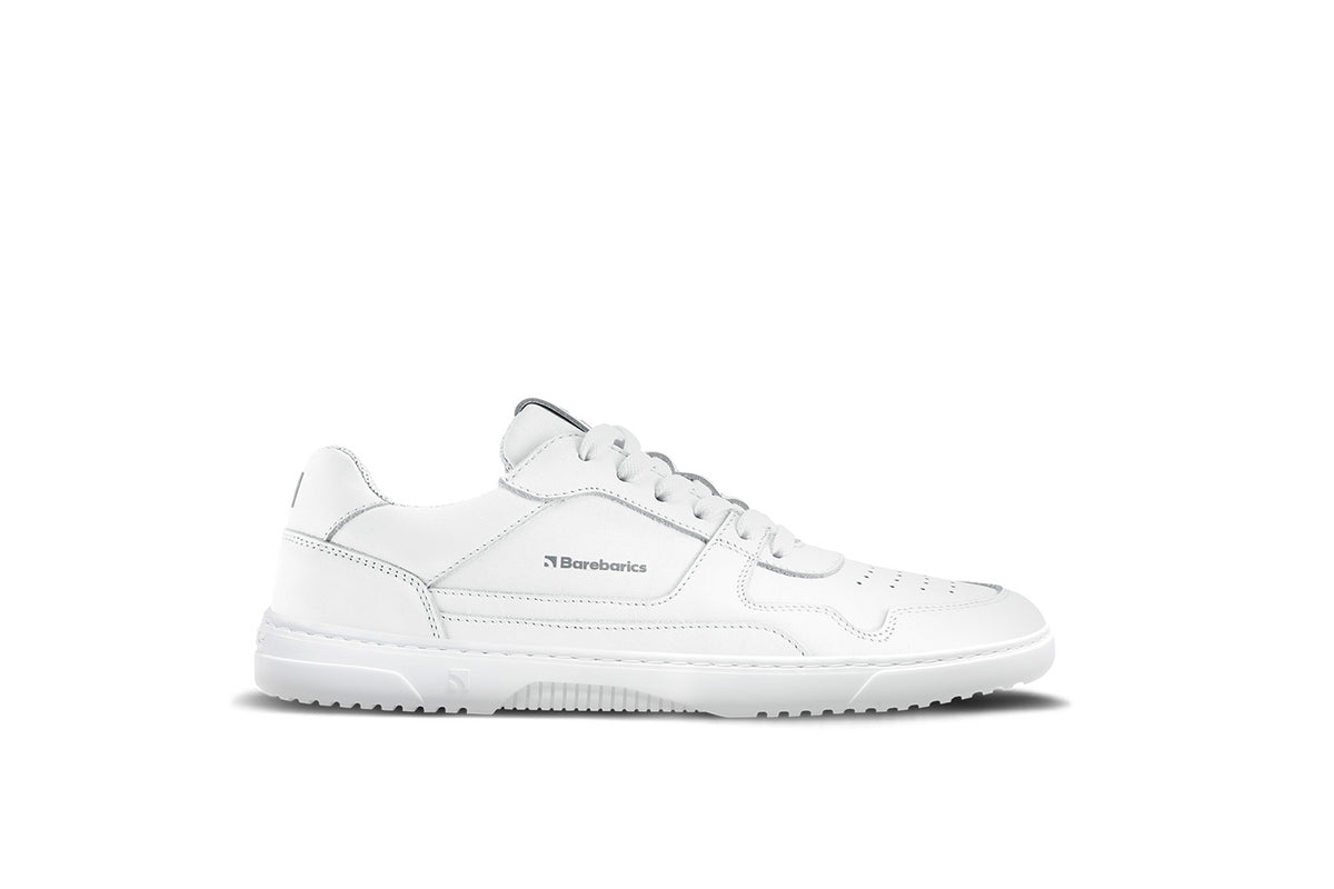 Barefoot Sneakers Barebarics Zing - All White - Leather 10  - OzBarefoot