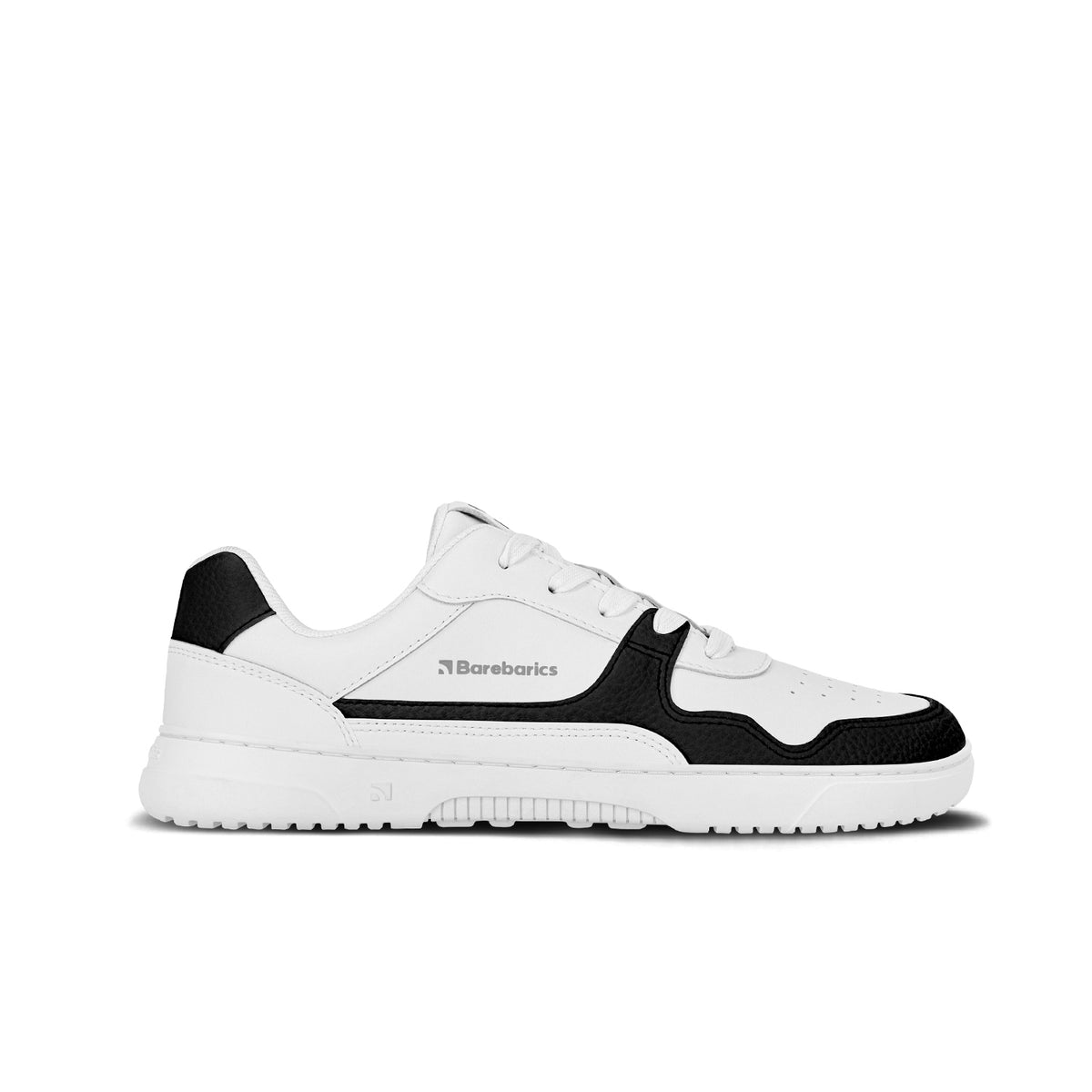 Barefoot Sneakers Barebarics Zing - White & Black - Leather 2  - OzBarefoot