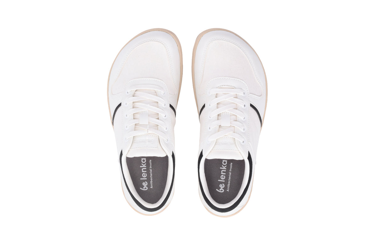 Barefoot Sneakers - Be Lenka Echo - White & Black Vegan 3  - OzBarefoot