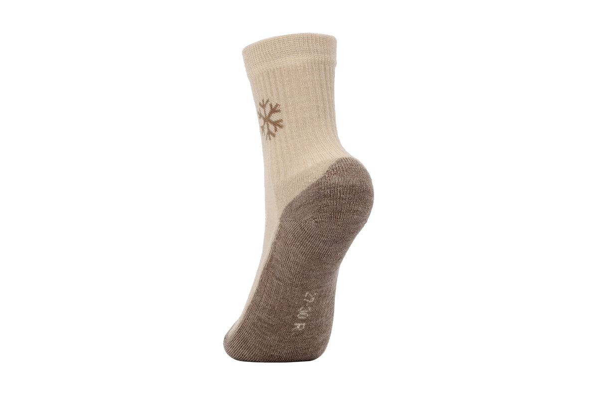 Kids barefoot Socks Be Lenka Kids - Crew - Merino Wool - Beige - 3 pack 1  - OzBarefoot