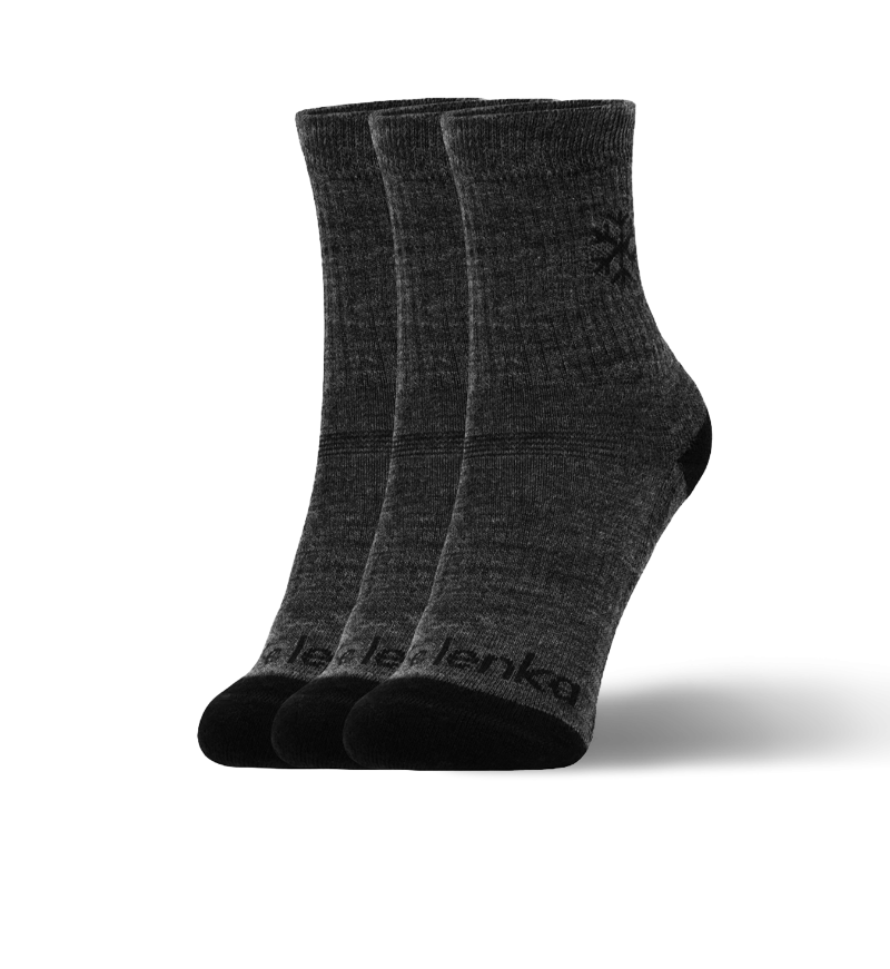 Kids barefoot Socks Be Lenka Kids - Crew - Merino Wool - Grey - 3 pack