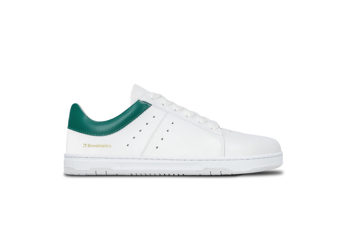 Barefoot Sneakers Barebarics Enigma - White & Dark Green 3  - OzBarefoot