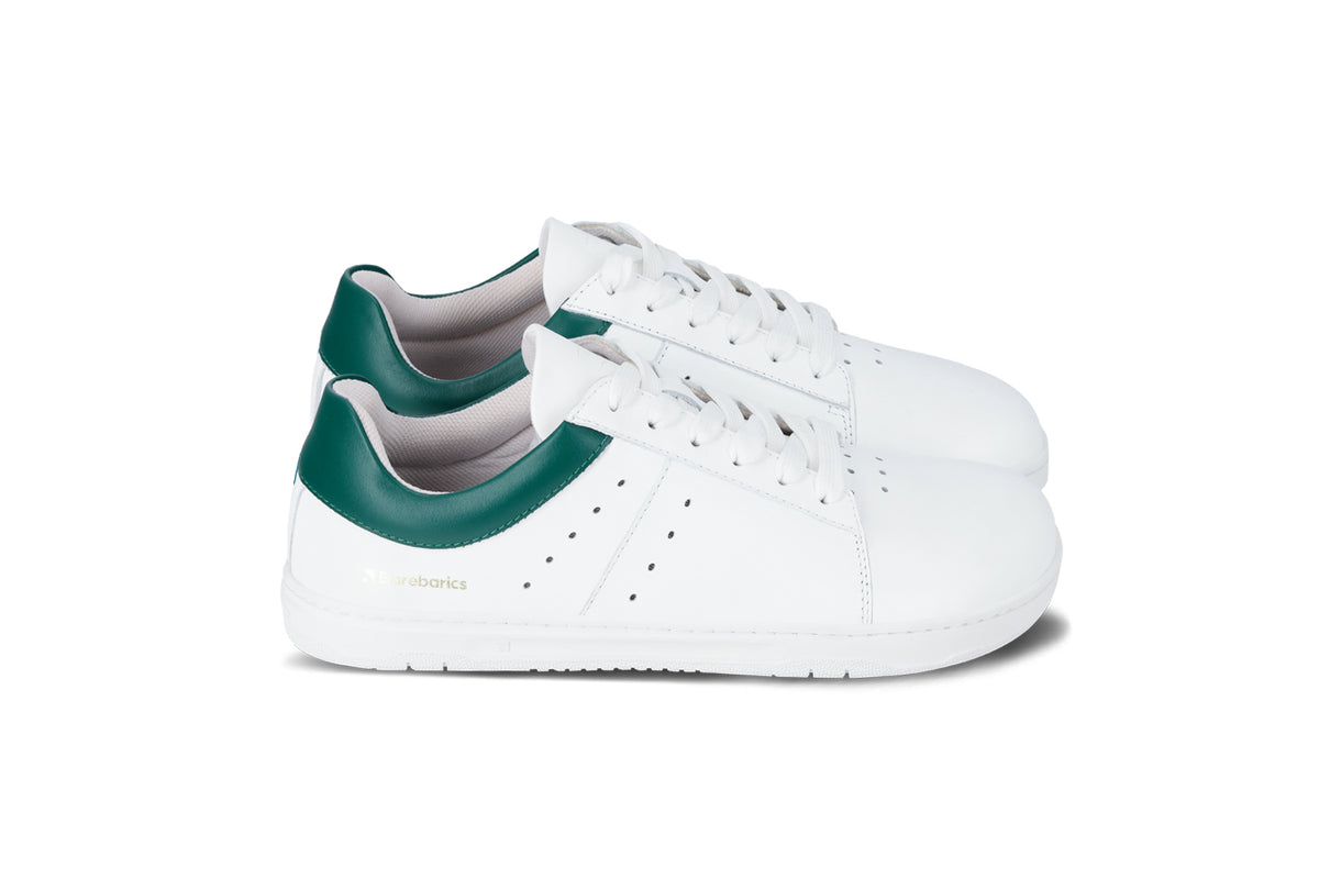 Barefoot Sneakers Barebarics Enigma - White & Dark Green 5  - OzBarefoot