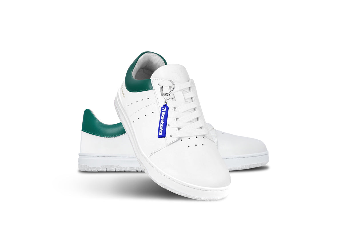 Barefoot Sneakers Barebarics Enigma - White & Dark Green 15  - OzBarefoot