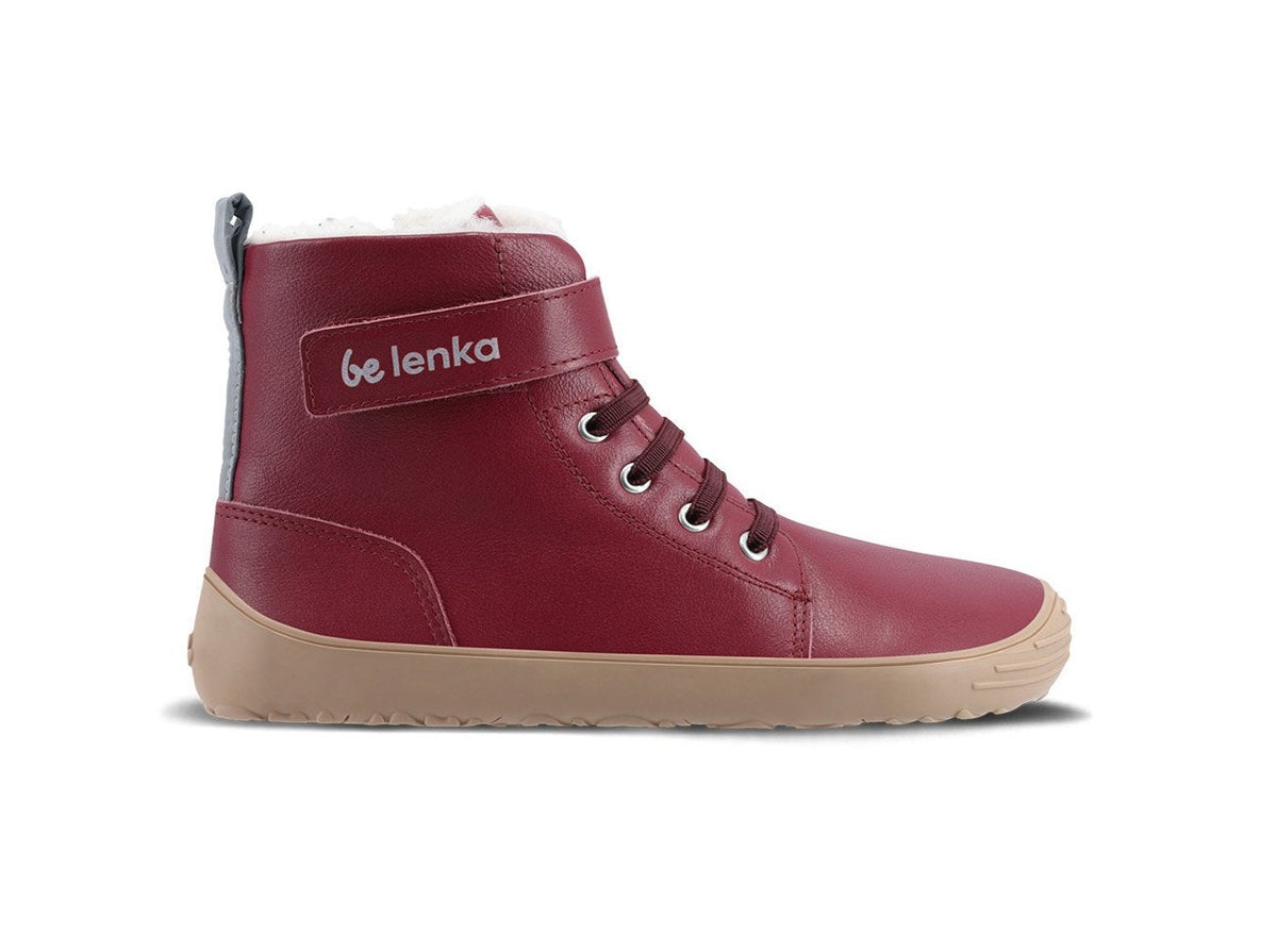 Winter Kids Barefoot Be Lenka Winter Kids - Dark Cherry Red 1  - OzBarefoot
