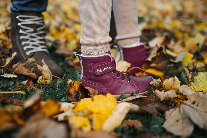 Winter Kids Barefoot Be Lenka Winter Kids - Dark Cherry Red 3  - OzBarefoot