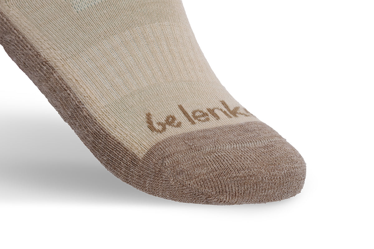 Kids barefoot Socks Be Lenka Kids - Crew - Merino Wool - Beige 2  - OzBarefoot