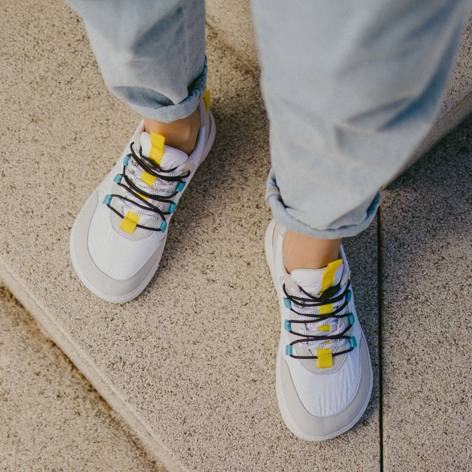 Barefoot Sneakers Barebarics - Revive - White & Grey 4 OzBarefoot Australia
