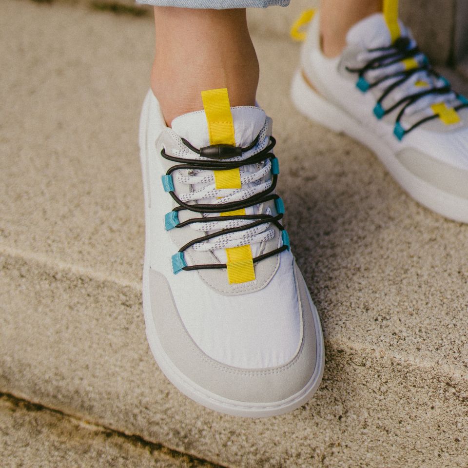 Barefoot Sneakers Barebarics - Revive - White & Grey 8 OzBarefoot Australia