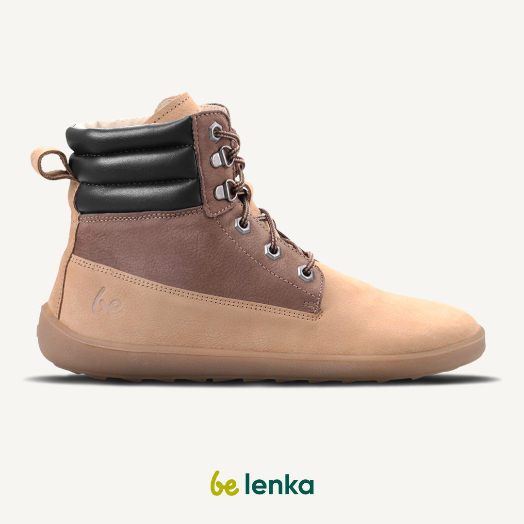 Barefoot Boots Be Lenka Nevada Neo - Sand & Dark Brown 4 OzBarefoot Australia