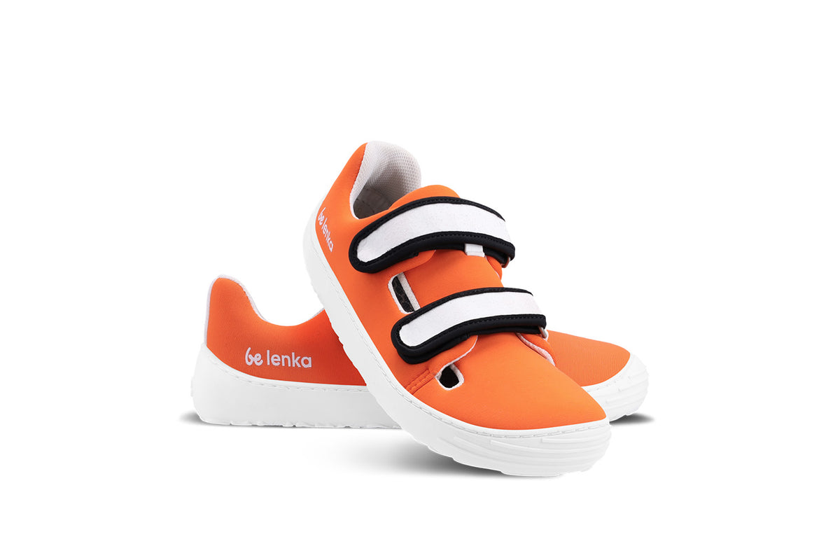 Be Lenka Kids barefoot sneakers Seasiders - Orangy 1 OzBarefoot Australia