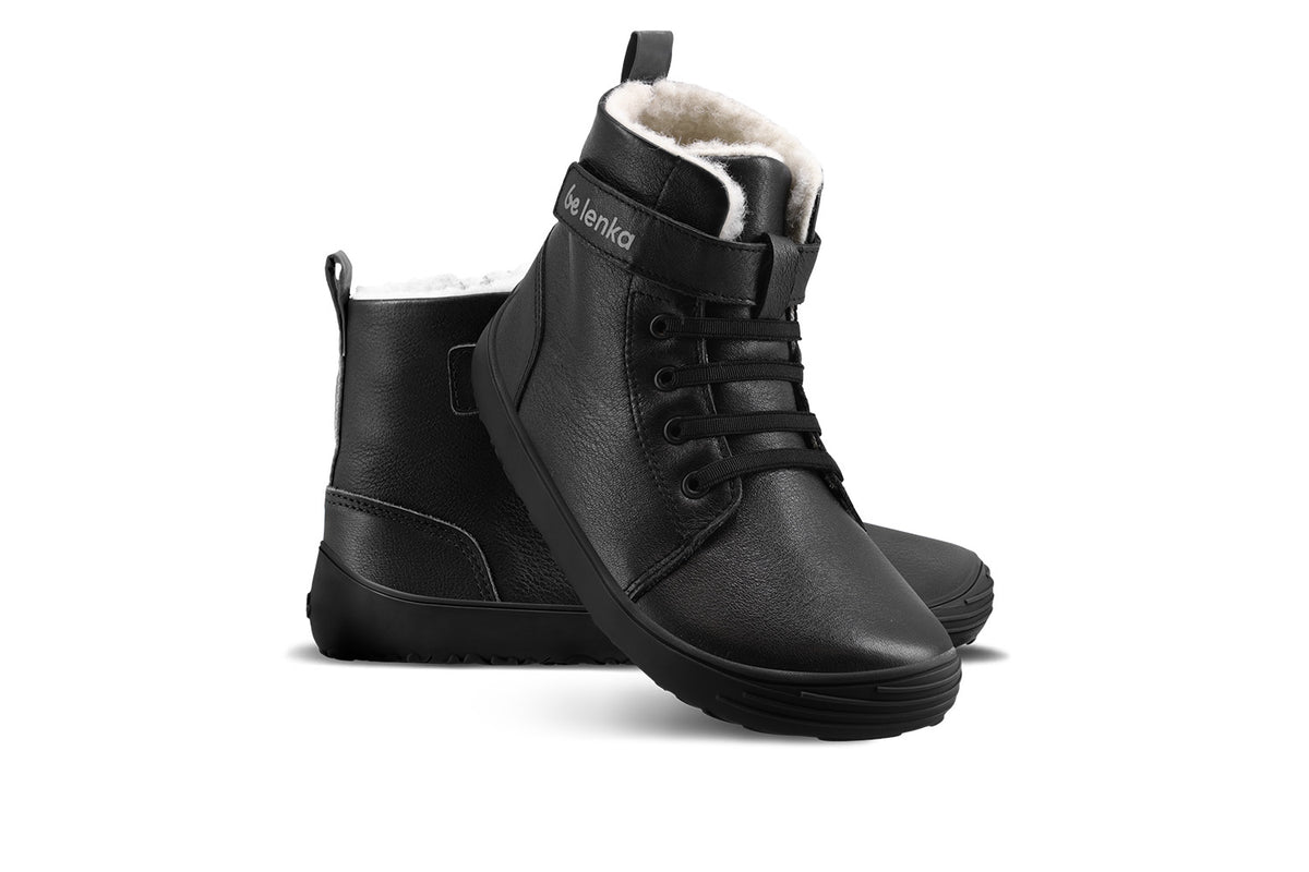 Winter Kids Barefoot Be Lenka Winter Kids - All Black 1 OzBarefoot Australia